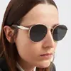 Novos Acessórios de Metal Óculos de Sol de Aro Completo Anti-UV Uv400 Óculos de Sol Comércio Exterior Óculos Ovais B