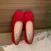 Zapatos planos de color caramelo con lazo francés, slip-ons, suela plana, ballet 2026, suela suave, para mujer, plateados, estilo suave