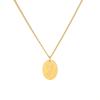 Europa y los Estados Unidos nueva personalidad exquisita rosa patrón colgante ovalado cadena cruzada Amazon transfronterizo collar de acero de titanio joyería