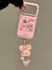 Cuero Coreano con Patrón de Cordero Adecuado para Funda de Teléfono Móvil Apple 17Promax iPhone Conejo Miffy 13 Bolso de Hombro 14 Nuevo Estilo 15
