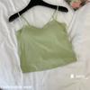 Sexy Hot girl teia de aranha beleza costas roupa íntima feminina com bojo alça fina sexy anti-exposição colete blusa básica