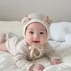 Gorro para Bebé para Primavera y Otoño, Gorro Fetal de Dibujos Animados, Protege la Fontanela, Lindo para Bebés y Niños Pequeños, Gorro Cortavientos con Protección para los Oídos para Bebés Pequeños, Mantiene Caliente
