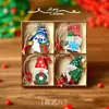 DIY de Natal Enfeites de Madeira Feitos à Mão Enfeites Pequenos para Árvore de Natal Enfeites Pingentes Decoração Luminosa para Vitrine Presentes