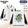 Jaqueta Roupas Minecraft Meninos Creeper Baseball Manga Longa Roupas Infantis Primavera e Outono Tendência