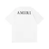 Camiseta de Manga Curta para Casal Amiri Pomba da Paz Tinta Flow Grafite Lettering 230g Série Coleção Estampa Clássica do Logo