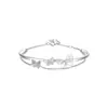 Pulsera de mariposa de cobre blanco plateado para niñas, transmisión en vivo de Douyin, diseño exquisito de nicho, pulsera multicapa, regalo de cumpleaños
