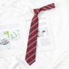 Corbata coreana de rayas original atada a mano jk estilo universitario marrón verde larga estilo escolar dk camisa accesorios de moda para hombres y mujeres