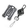 Mosquetón Resistente con Hebilla Retráctil Llavero para Exteriores con Correa Separada Portatarjetas de Identificación Insignia de Trabajo Portatarjetas de Identificación Táctico