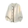 Cardigan de Tricô Preguiçoso de Cor Sólida Estilo Americano com Botões Masculino 2026 Marca Tendência Peça de Tricô Solta Cardigan de Tricô Masculino
