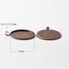 En stock colgante redondo semiacabado simple accesorios DIY fábrica de Guangzhou tiempo de galvanoplastia colgante de gema soporte vacío