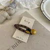 Acessórios de Cabelo Infantis Novos Retro Japonês e Coreano com Estampa Xadrez Azul e Amarelo Preenchidos com Algodão Desenhos Animados com Presilhas Elegantes e de Alta Qualidade para Meninas Que Não Machucam o Cabelo