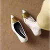 Tacones Altos Elegantes de Punta Estilo Socialité para Mujer, Nuevo Diseño de Nicho, Zapatos de Salón Stiletto Poco Profundos Retro Franceses Primavera/Verano 2025