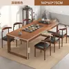 Mesa de chá e cadeira combinação de madeira maciça mesa de chá simples sala de estar casa varanda mesa de chá chá pequeno novo chinês grande placa de chá fazendo chá