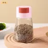 Frasco medidor cuantitativo multiusos, salero a prueba de humedad, botella de plástico para controlar la sal, frasco para condimentos de glutamato monosódico, recipiente para condimentos de cocina
