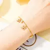 Pulsera de Flor de Trébol de Cuatro Hojas, Estilo Francés, Lujo Ligero, Versátil para Mujeres, Apilable, Venta al por Mayor Vintage, Nuevo Modelo 2025, Apilable, Lujo Ligero, Gama Alta