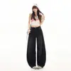 Pantalones de Pierna Ancha Lavados Estilo Retro Americano Naranja para Niños y Mujeres, Holgados, Adelgazantes, Ocultan Imperfecciones, Personalidad, Perezosos, Versátiles, de Largo Completo