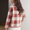 2025 Otoño e Invierno Nuevo Top Estilo Pequeño Fragancia de Terciopelo Visón Imitación Versátil Estilo Corto Chaqueta Cárdigan Tejida para Mujer