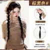 Peruca de Rabo de Cavalo Trançado Novo Estilo, Tranças Boxeadora Twist, Cabelo Sintético Doce e Descolado de Garota Popular, Tranças Novo Estilo Chinês de Celebridade da Internet