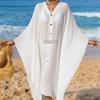 Chaqueta de protección solar transfronteriza europea y americana, nueva, de color liso, holgada, transpirable, transparente, informal, larga, tipo cárdigan con protección solar.