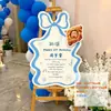 Decoración para Fiesta de Primer Cumpleaños Banquete de Bebé Letrero de Bienvenida Tablero KT Decoración de Fotos de Crecimiento Escena de Fiesta Standee Disfraz