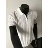 Camisa POLO de hombre de color liso, corte ajustado, moderna, nueva, media cremallera, manga corta, versátil, sin planchar, cuello de solapa, verano 2026