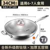 Wok de Titânio Alemão, Frigideira de Titânio Real, Sem Revestimento, Antiaderente, Wok de Titânio com Padrão de Escama de Peixe Martelado, Panela de Cozinha Doméstica, Adequado para Fogão de Indução