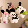 Llavero Colgante Pacha Dog Rubor Muñeco de Peluche Lindo Colgante para Bolso Dibujo Animado Creativo Juguete Pequeño Colgante para Mujeres