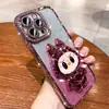Adecuado para Funda de Teléfono Apple 17 Pro Max, Nuevo iPhone 15 Dibujo Animado Lindo Espejo Soporte, 14 para Mujeres, 16 con Pedrería