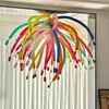 Coluna de balões colorida para festa de aniversário, conjunto de balões em formato de tira longa, conjunto de balões decorativos, conjunto de balões para atacado