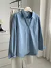 Camisa de Algodón Puro Retro Japonés con Bolsillo y Solapa para Mujer, Sensación Holgada, Chaqueta Camisa Retro Oversize 2026 Otoño