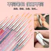 Ventas Directas de Fábrica Set de Pinceles para Manicura Varilla de Cristal Doble Punta Lápiz para Puntear Dibujo de Líneas Pintura de Flores Tubo de Cobre Herramientas para Manicura