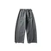 Yidao Vintage 26 Primavera Nueva Colección Retro Americano Diseño de Cinturón Color Sólido Simple Holgados de Pierna Ancha Pantalones Curvos Caídos