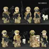 80 Figuras de Soldado del Desierto M8084 Bloques de Construcción de Modelo en Miniatura Juguete Accesorios de Arma 1633 Bloques de Construcción