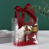 Bolsa de Tote de PVC Pequeña Margarita Bolsa para Dulces de Boda Bolsa de Regalo Cuadrada Bolsa de Embalaje Bolsa de Plástico de Mano