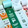Papel Térmico POS Color Personalizado Logo Impreso por Detrás Supermercado Catering Comida para Llevar Papel para Impresión de Recibos