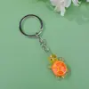 Chaveiro de acrílico com tartaruga de resina feito à mão DIY acessório decorativo para bolsas, capas de celular, pequenos pingentes atacado