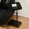 Mesa de Cabeceira com Rodas para Venda por Atacado Transfronteiriça, Estante de Armazenamento de Cabeceira, Mesa Pequena Móvel, Mesa de Centro Ajustável, Mesa Lateral para Sofá de Sala de Estar
