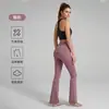 Pantalones de Yoga Acampanados Aimp Cross-Border Ejercicio Pilates Glúteo de Melocotón Leggings de Fitness para Levantar Glúteos para Mujer
