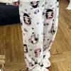 Pantalones de Pijama para Mujer de Dibujos Animados Lindos Minions, Pantalones Largos para Otoño e Invierno, Franela Cálida, Pantalones Casuales para el Hogar Mi Villano Favorito