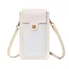 2026 Nuevo Modelo Bolso Sencillo de Color Sólido para Teléfono Móvil con Ventana Transparente y Capacidad para Pantalla Táctil, Bolso Mini Delgado de Hombro Cruzado