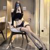Meias Sexy Noite Dourada Tentadoras para Mulheres Anti-Puxões Renda Meias Qqny Vazadas Abertas no Gancho Meias Brilhantes Aurora