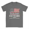 Camiseta de Algodón Talla Europea 250 Años de Camiseta Americana para Hombre Camiseta Moderna de Algodón Puro Camiseta de Cuello Redondo Manga Corta