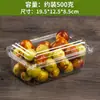 Caixa de Embalagem Descartável para Frutas Caixa Plástica Transparente Caixa de Embalagem para Morango 0,5kg Retangular com Tampa 500g