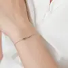 Pulsera Cuadrada Moebius de Plata de Ley S925 Nueva para Primavera y Verano para Mujer Exquisita y Pequeña Apilada Regalos para Novias