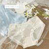 Mulheres Puro Desejo Underwear Verão Fino Sexy Japonês Renda Quick-drying Doce Pequeno Fresco Cintura Média Meninas Estilo Shorts
