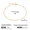 Colar Jieding Europeu e Americano em aço inoxidável, simples e elegante, pingente de praia oceano em ouro 18K, joia de aço titânio que não desbota