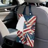 Bandera del Día de la Independencia de EE. UU. Caja de Pañuelos Accesorios para Coche Caja de Pañuelos para Colgar en el Respaldo del Asiento del Coche Caja de Pañuelos de Dibujos Animados