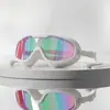 Óculos de Natação Infantis Galvanizados HD Antiembaçante Impermeável Armação Grande Universal para Meninos e Meninas Equipamento Profissional de Treinamento para Natação