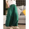Pantalones Casuales Nuevos de Verano para Mujer 2025 con Caída Versátiles de Moda Sueltos Adelgazantes para Dama Pantalones Retro de Pierna Ancha de Nueve Puntos para Mujer