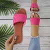 Zapatillas nuevas de comercio exterior europeas y americanas de color plano con estampado de leopardo para mujer, sandalias de playa ligeras color caramelo